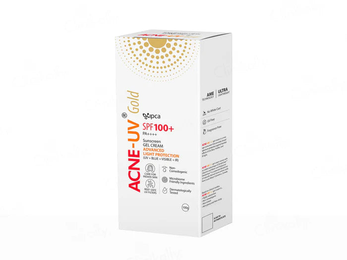 IPCA Acne-UV Gold Sunscreen Gel Cream SPF 100+ PA++++