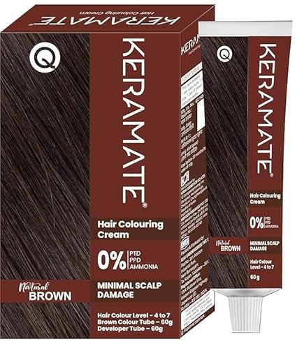 Keramate Hair Colouring Cream Natural Brown