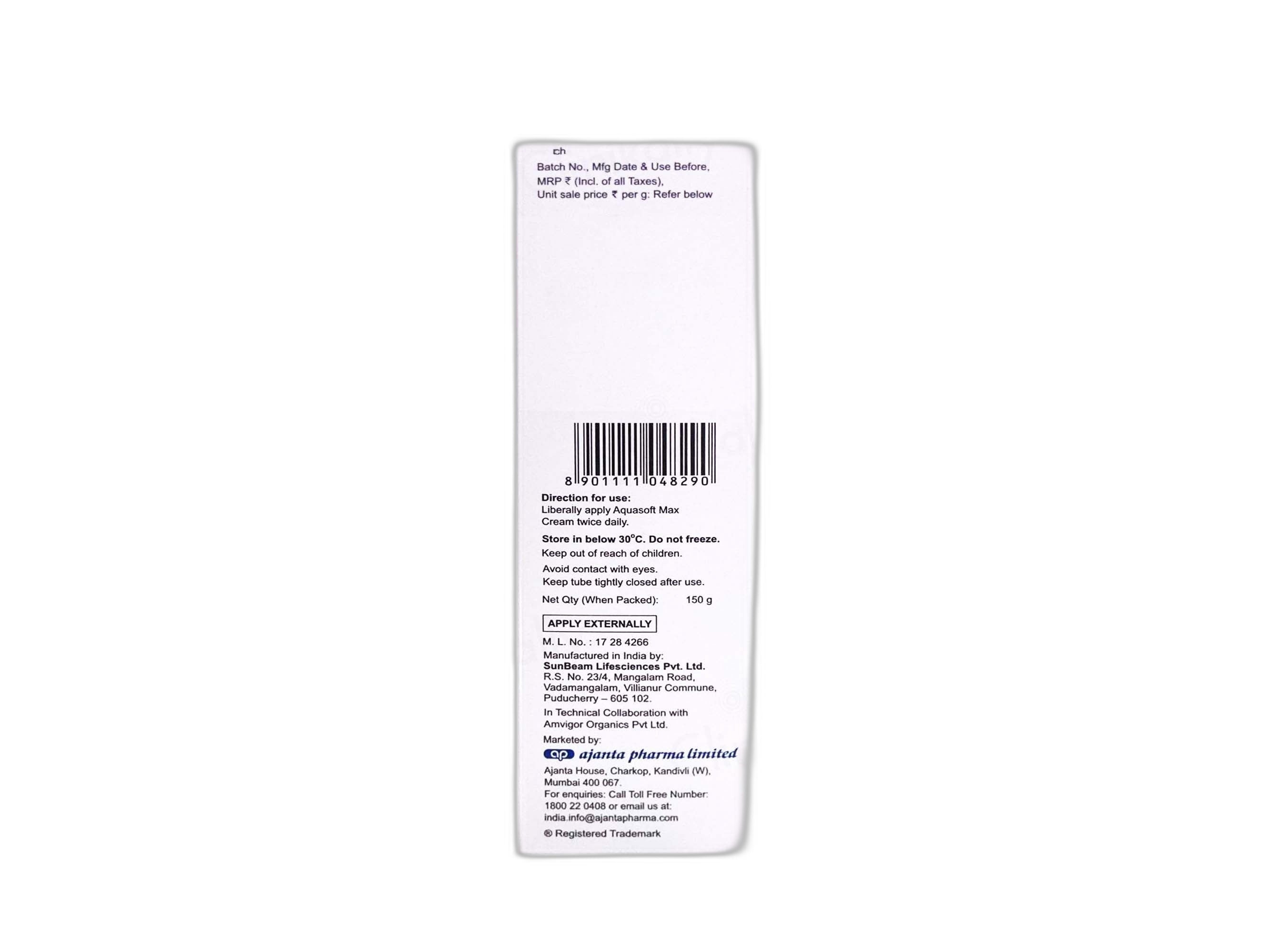 Aquasoft Max Intense Moisturizing Cream