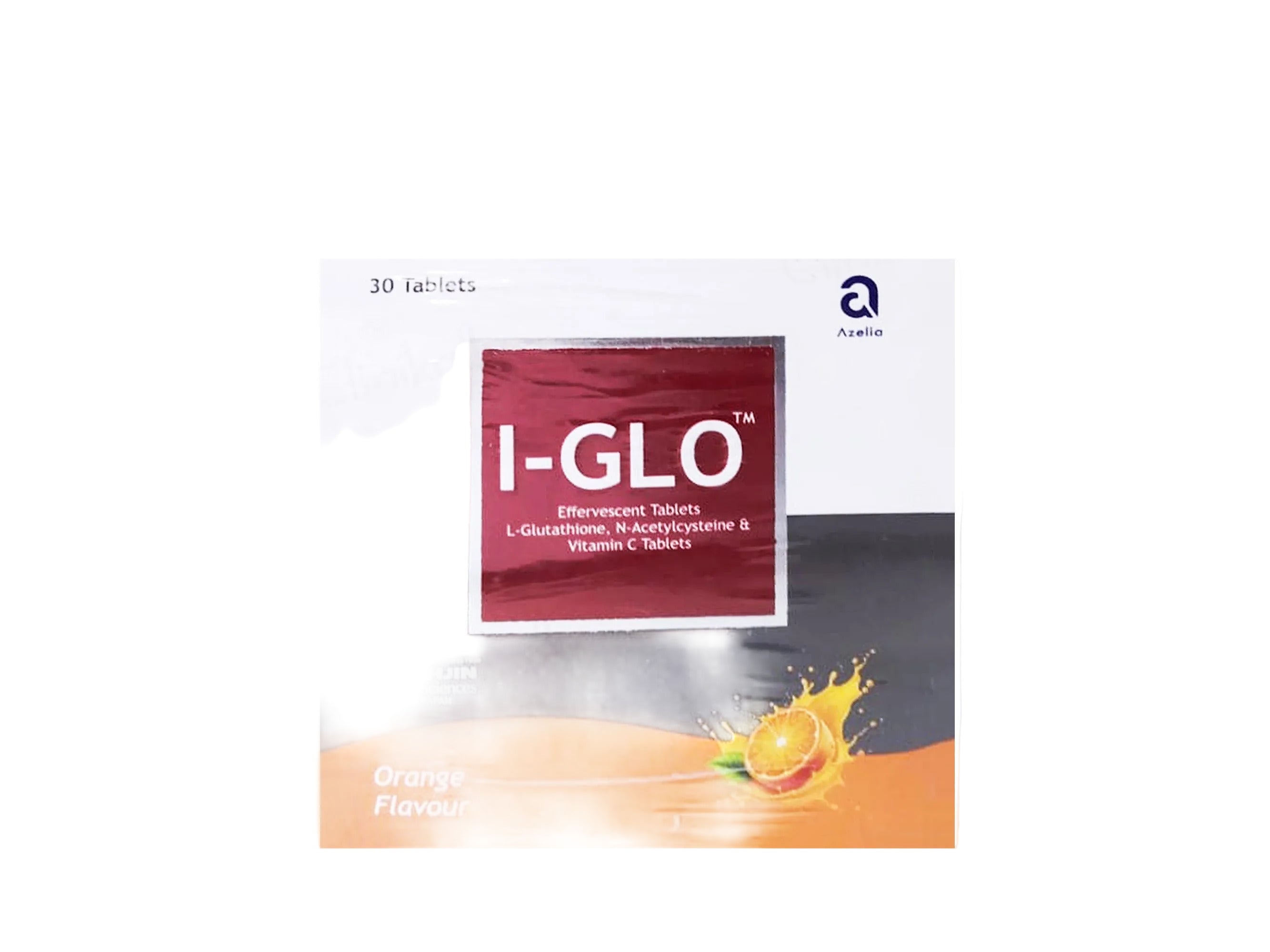 Azelia I-Glo Glutathione Vitamin C Effervescent Tablet - Orange Flavour