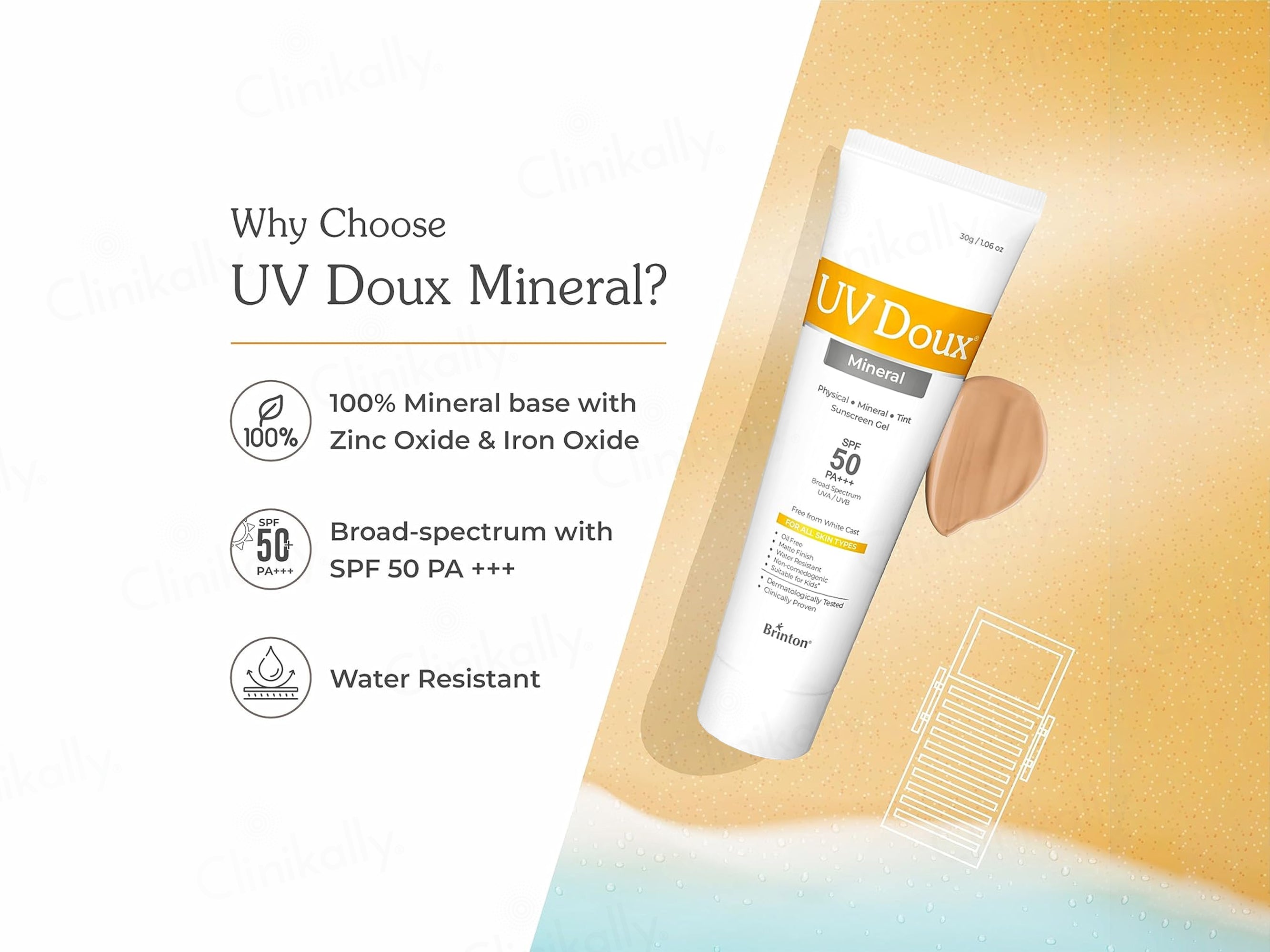 UV Doux Mineral Sunscreen Gel SPF 50 PA+++