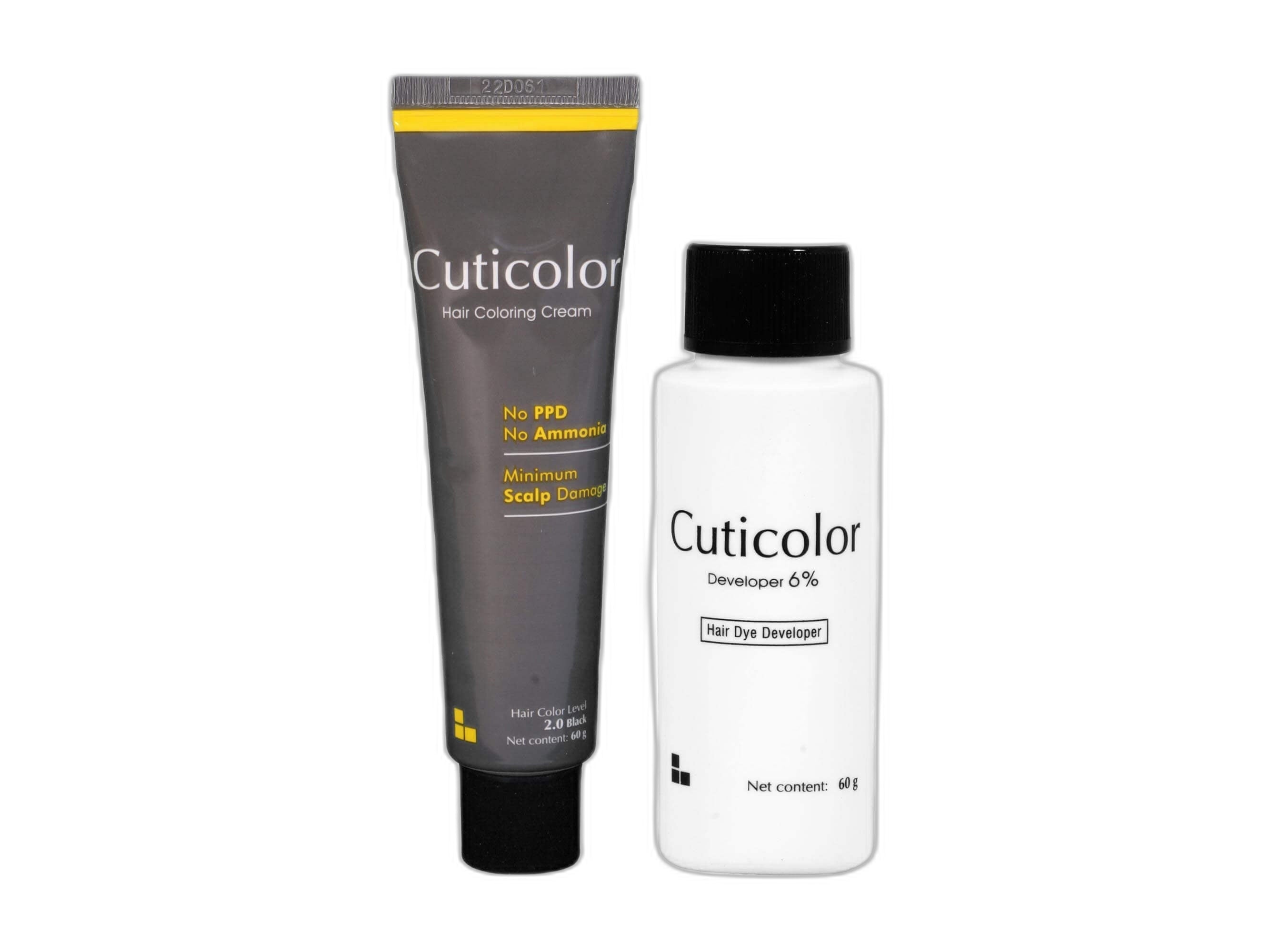 Cuticolor Hair Coloring Cream Black 2.0