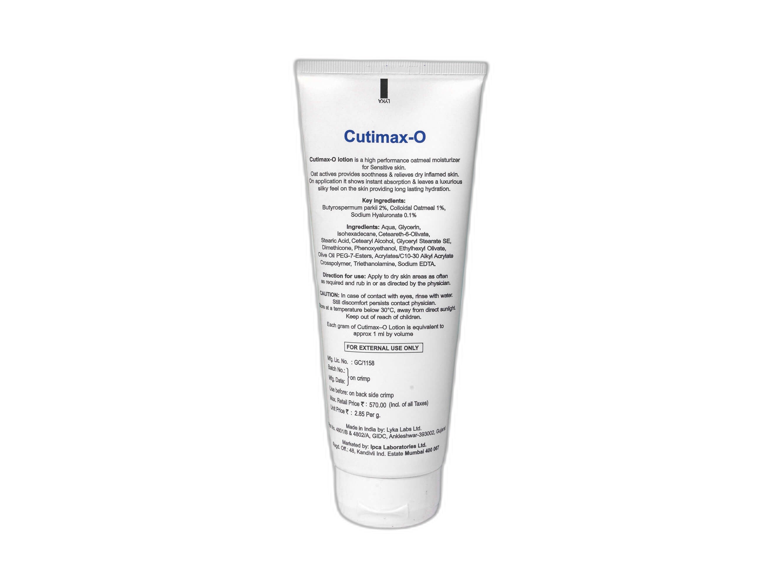 Cutimax-O Oat Moisturizing Lotion