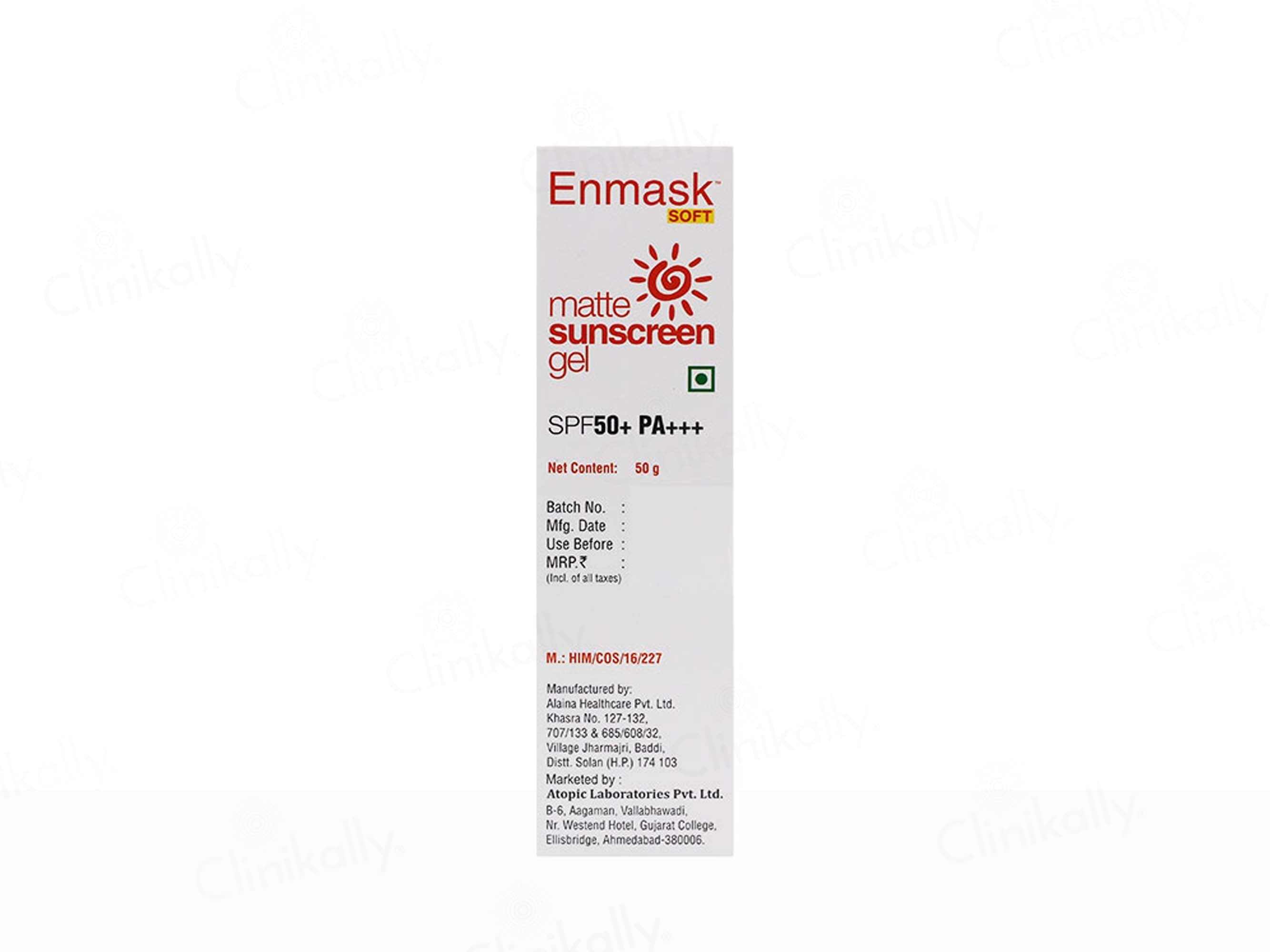 Enmask Soft Matte Sunscreen Gel SPF 50+ PA+++