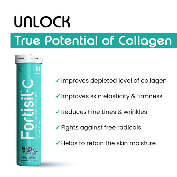 Fortisil-C Marine Collagen & Vitamin C Tablets