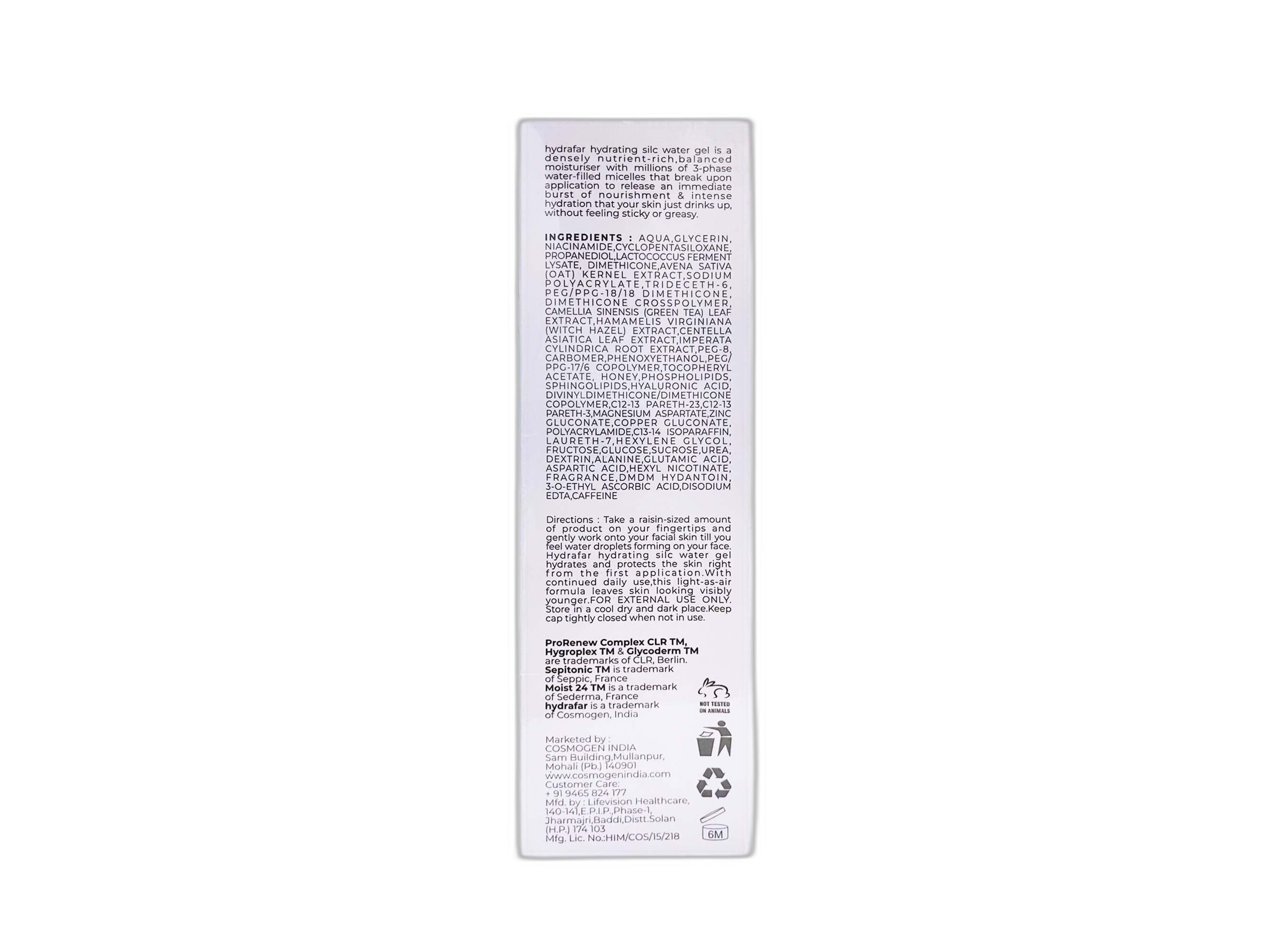 Hydrafar Hydrating Silc Water Gel