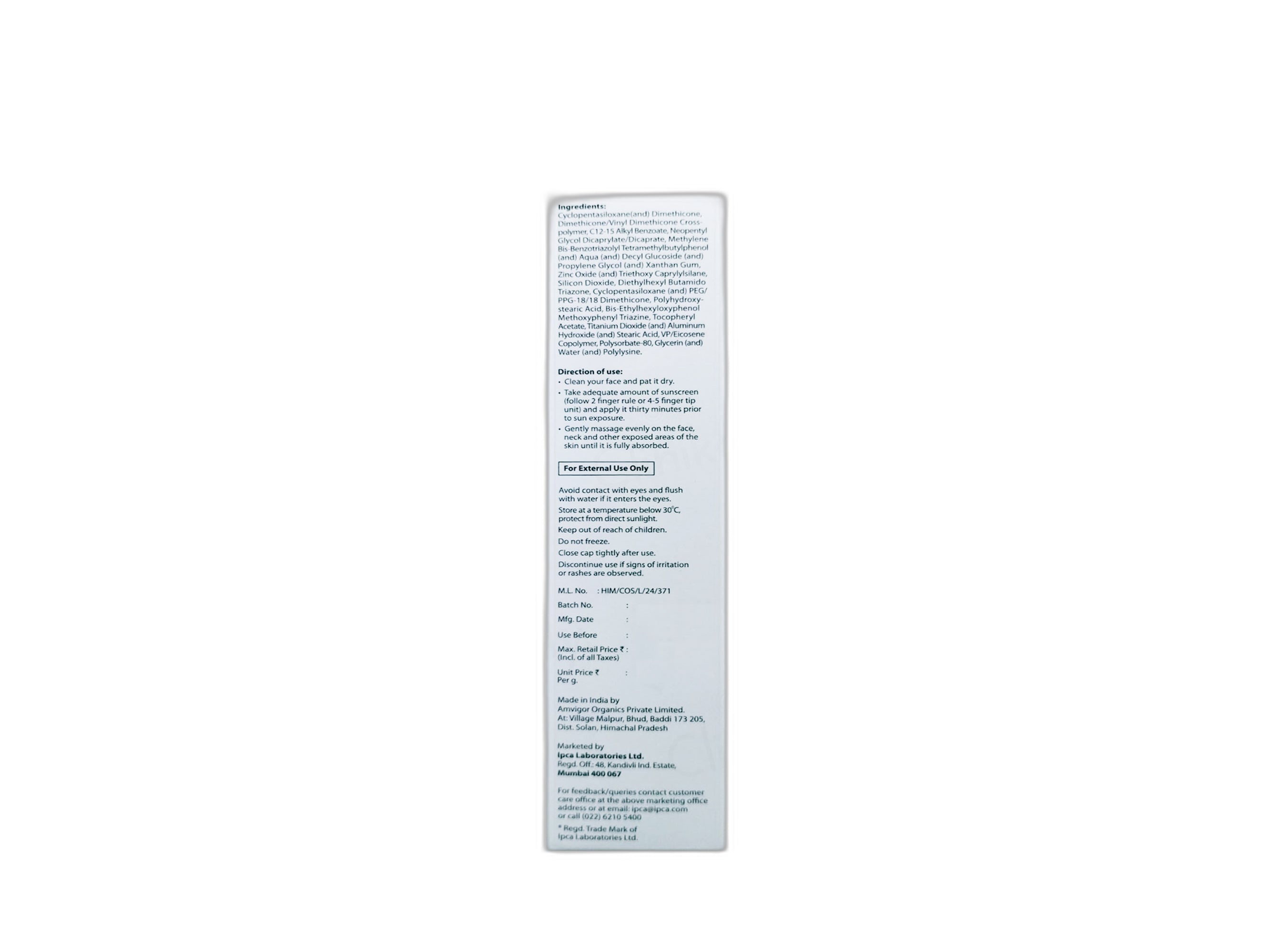 IPCA Acne-UV Gel Sunscreen SPF 30/PA+++