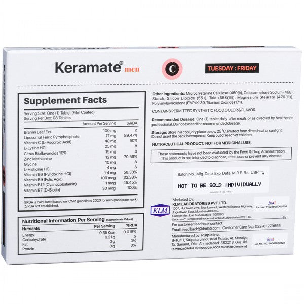 Keramate Men Hair Growth Formula Kit