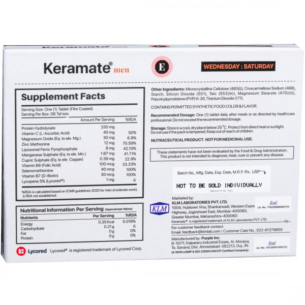 Keramate Men Hair Growth Formula Kit