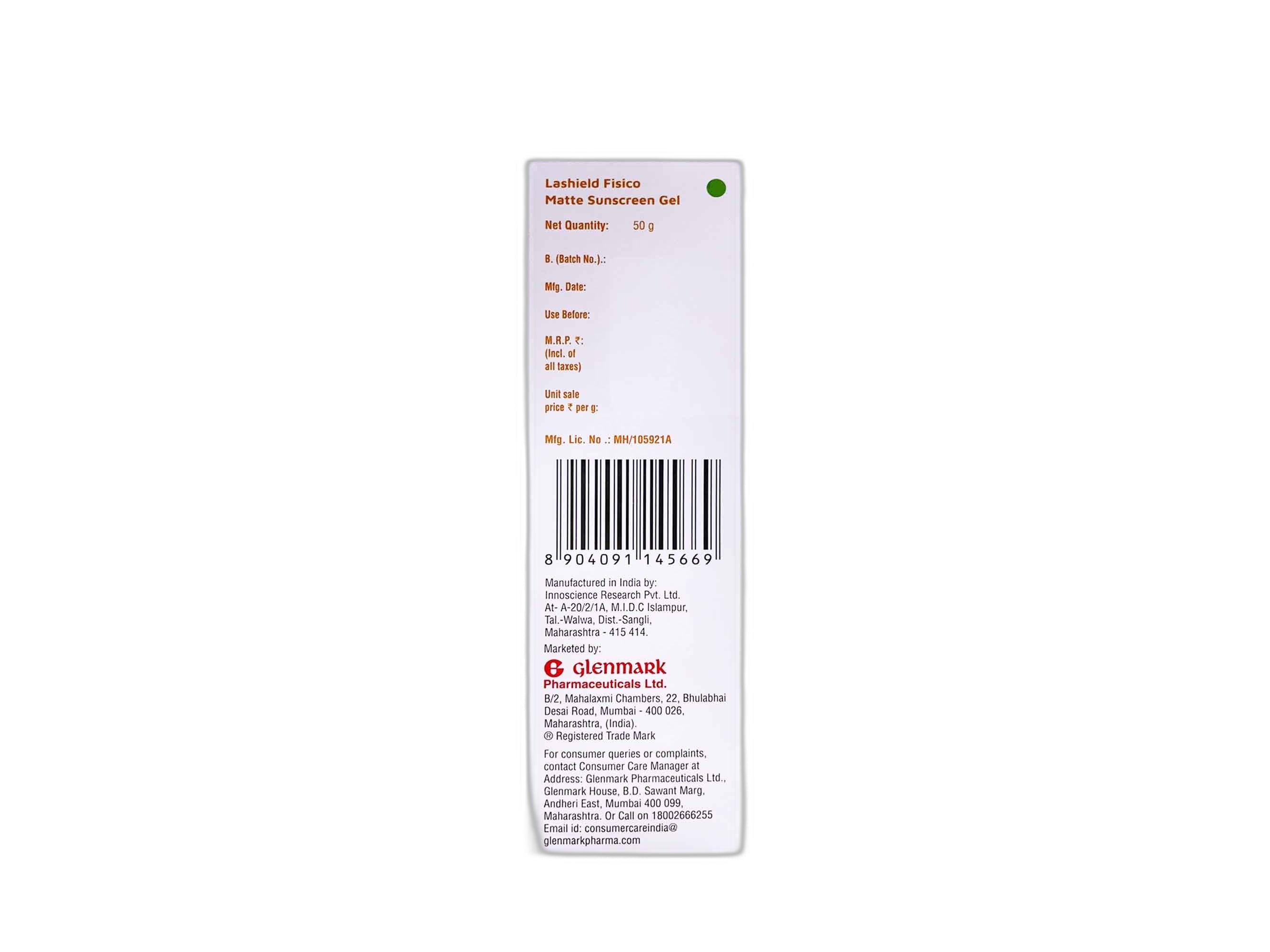 La Shield Fisico Matte Sunscreen Gel SPF 50+ PA+++