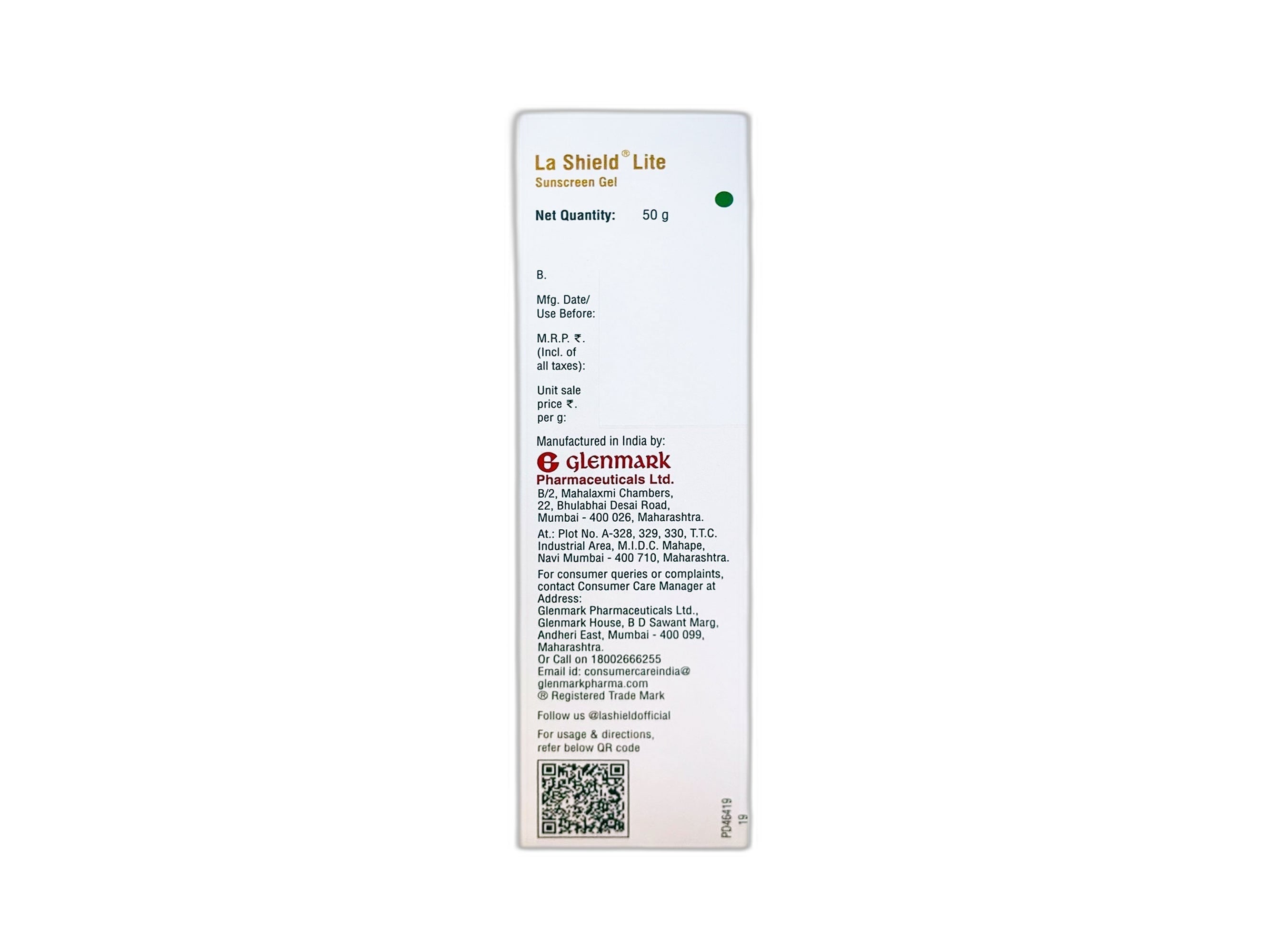 La Shield Lite Sunscreen Gel SPF 50+ PA+++