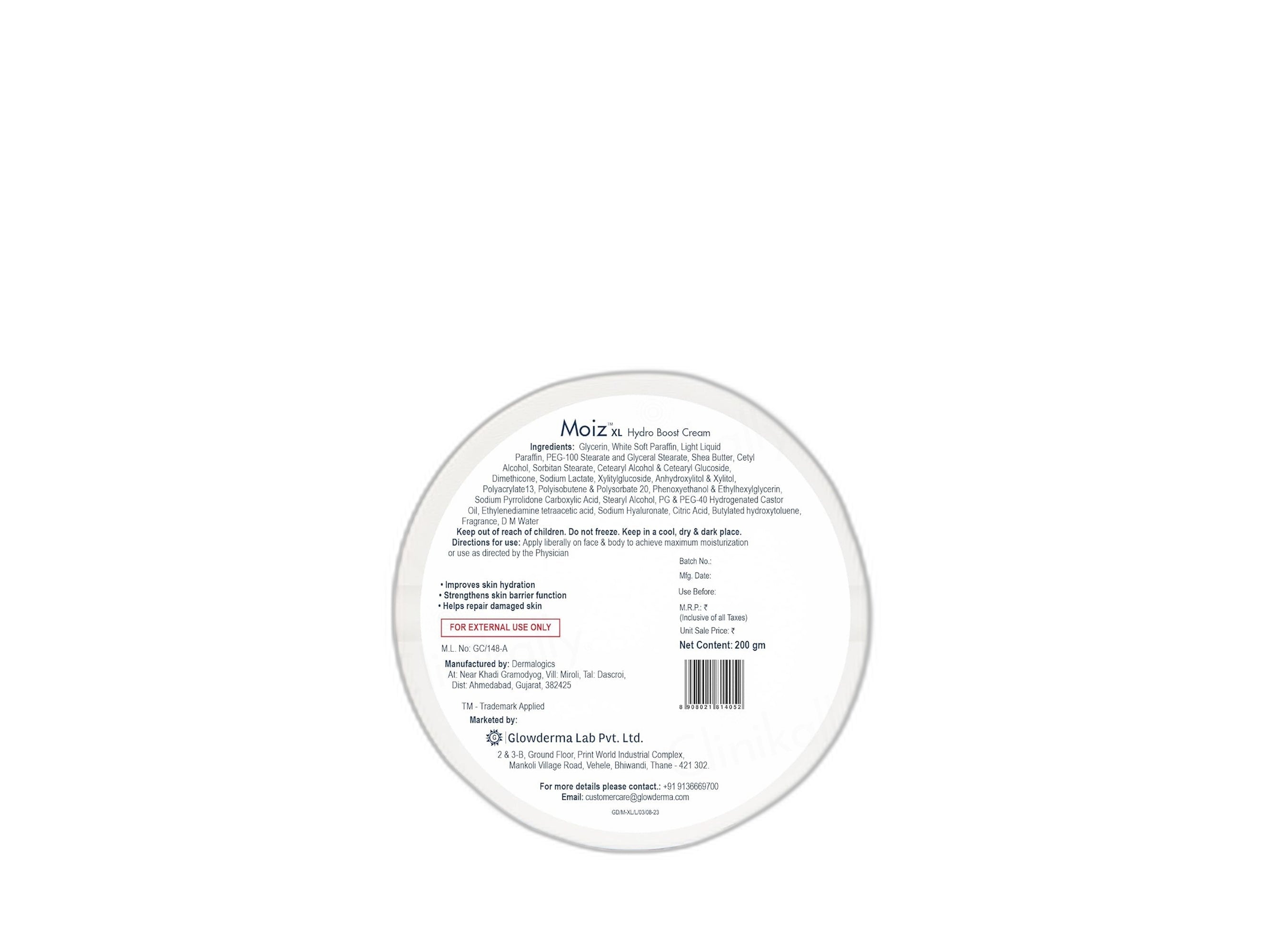 Moiz XL Hydro Boost Cream