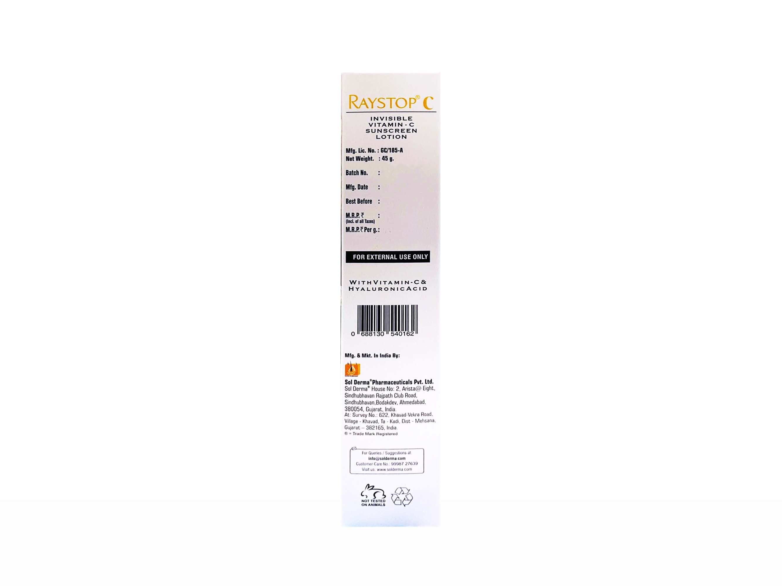 Raystop C Invisible Vitamin-C Sunscreen SPF 50 PA+++