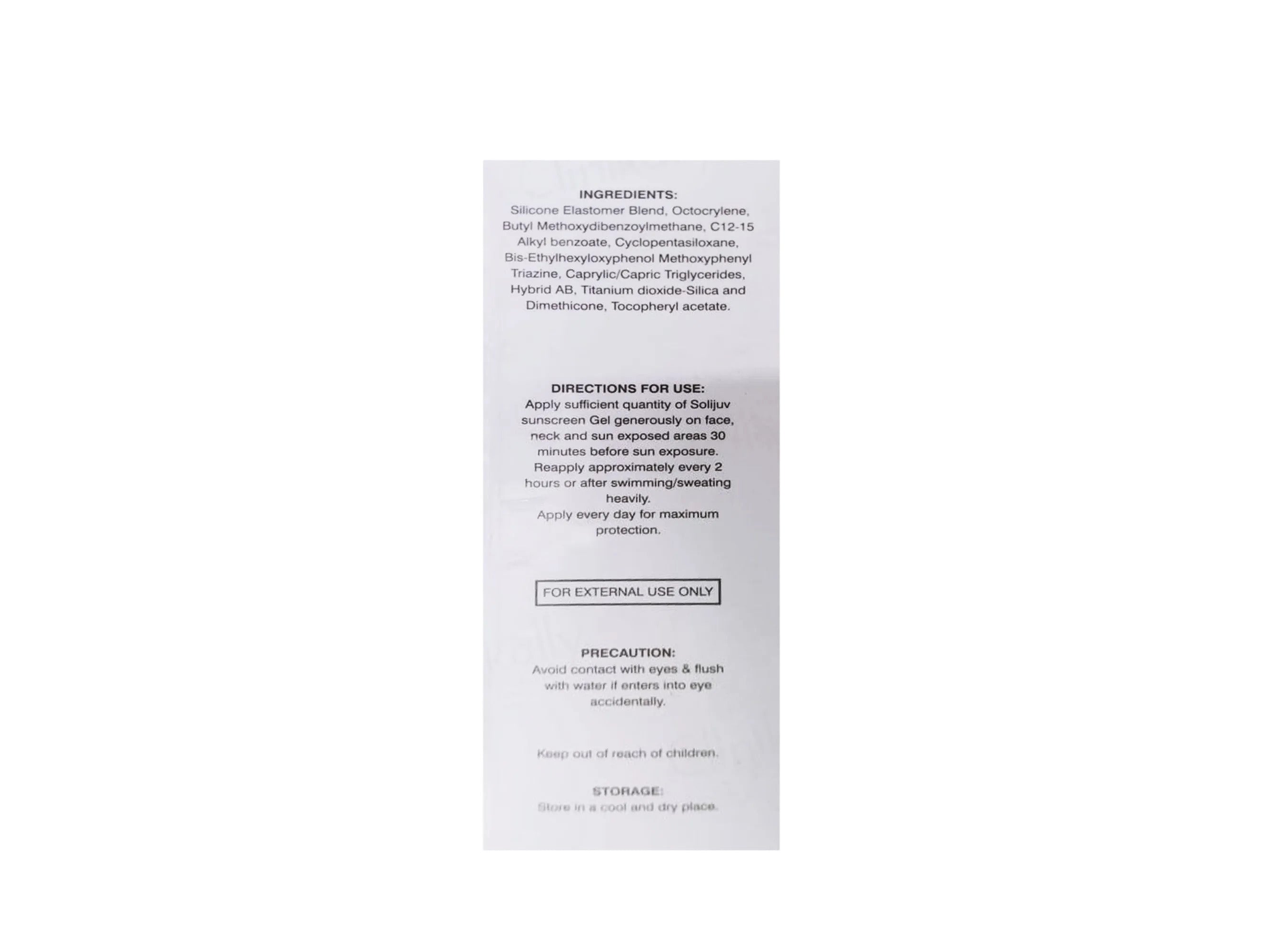 Solijuv Superior Sunscreen Gel SPF 50 PA+++