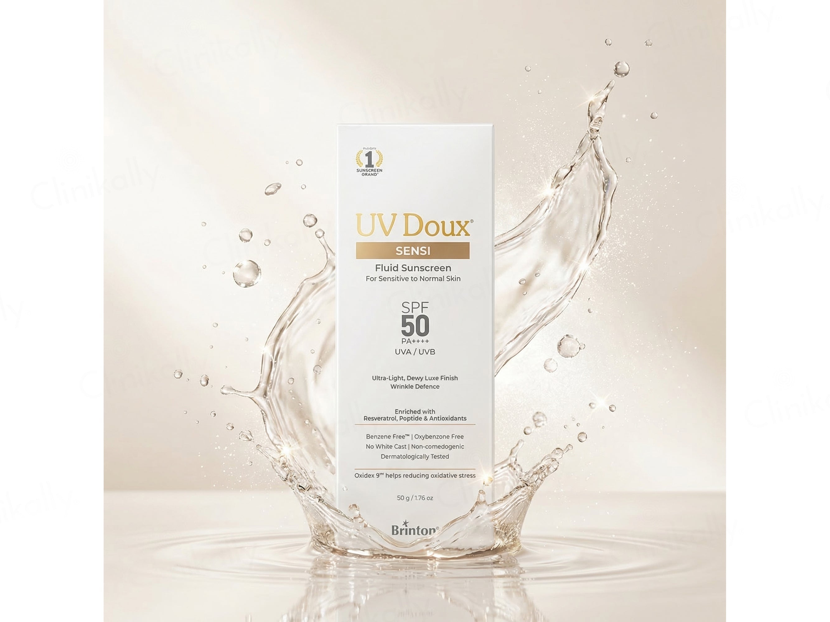 UV Doux Aqua Fluid Sunscreen SPF 50 PA++++
