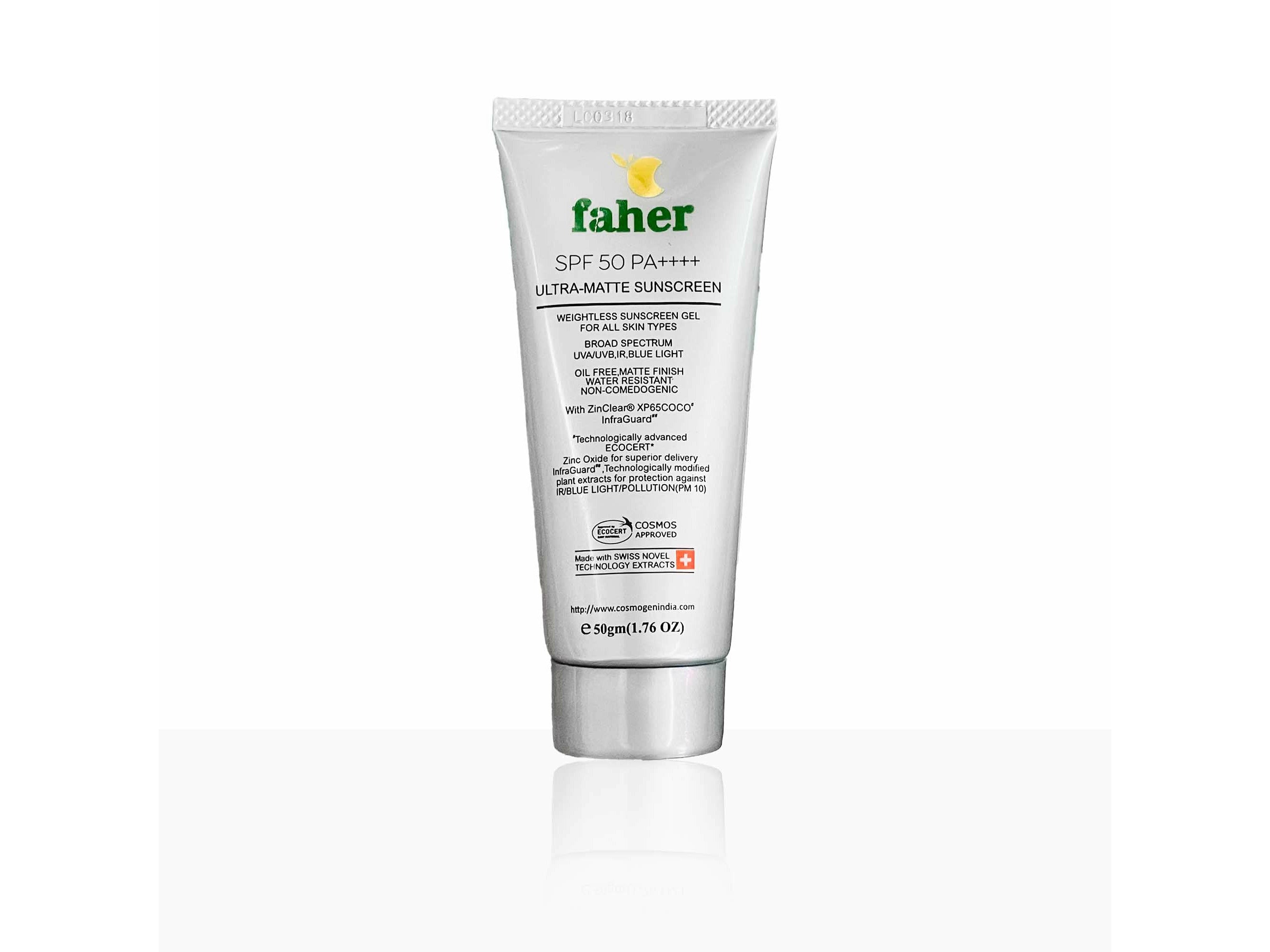Faher Ultra Matte Sunscreen SPF 50 PA+++