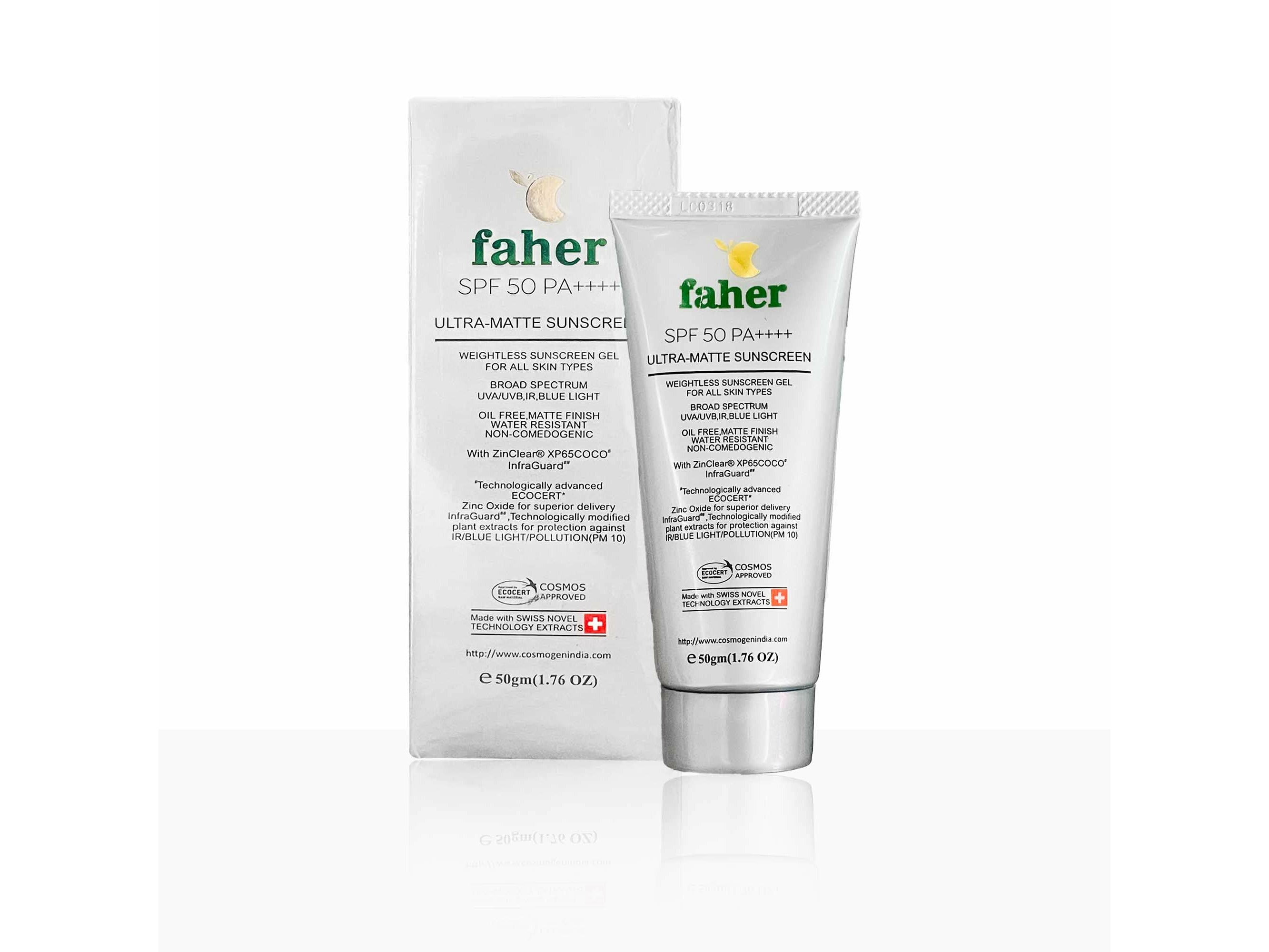 Faher Ultra Matte Sunscreen SPF 50 PA+++