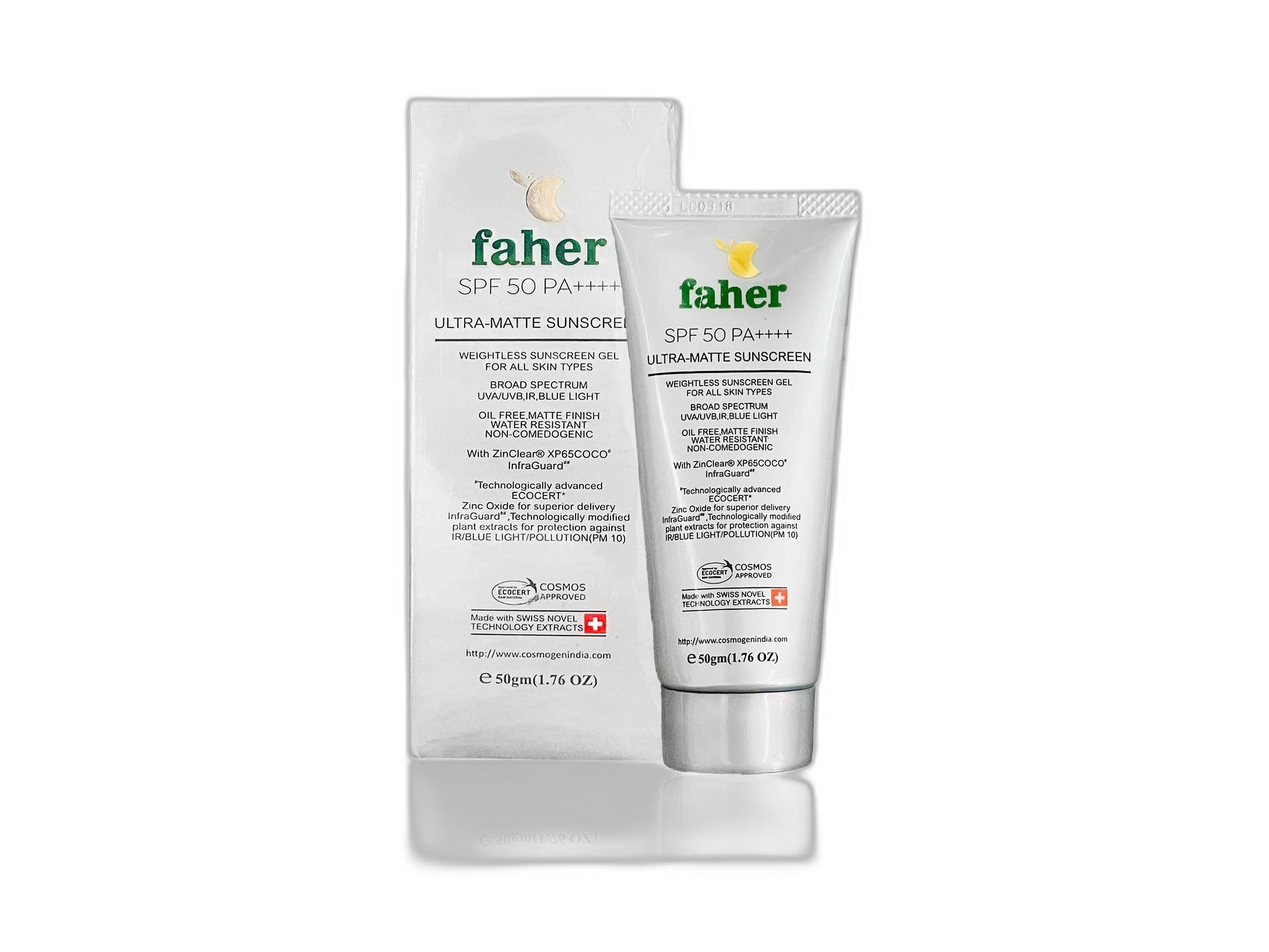 Faher Ultra Matte Sunscreen SPF 50 PA+++