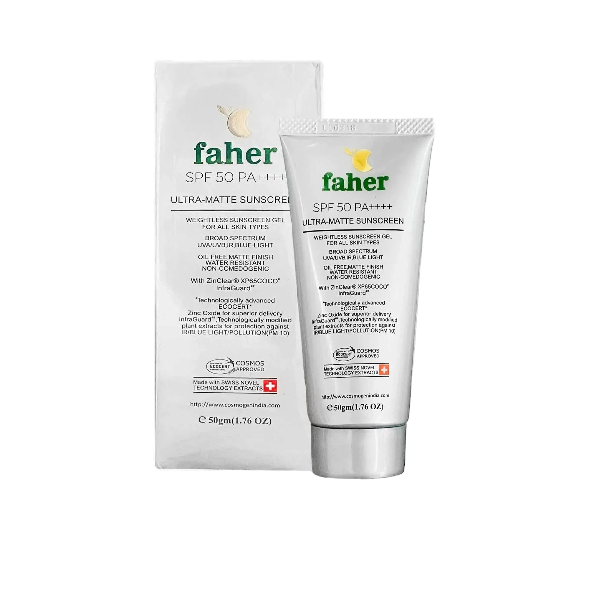 Faher Ultra Matte Sunscreen SPF 50 PA+++