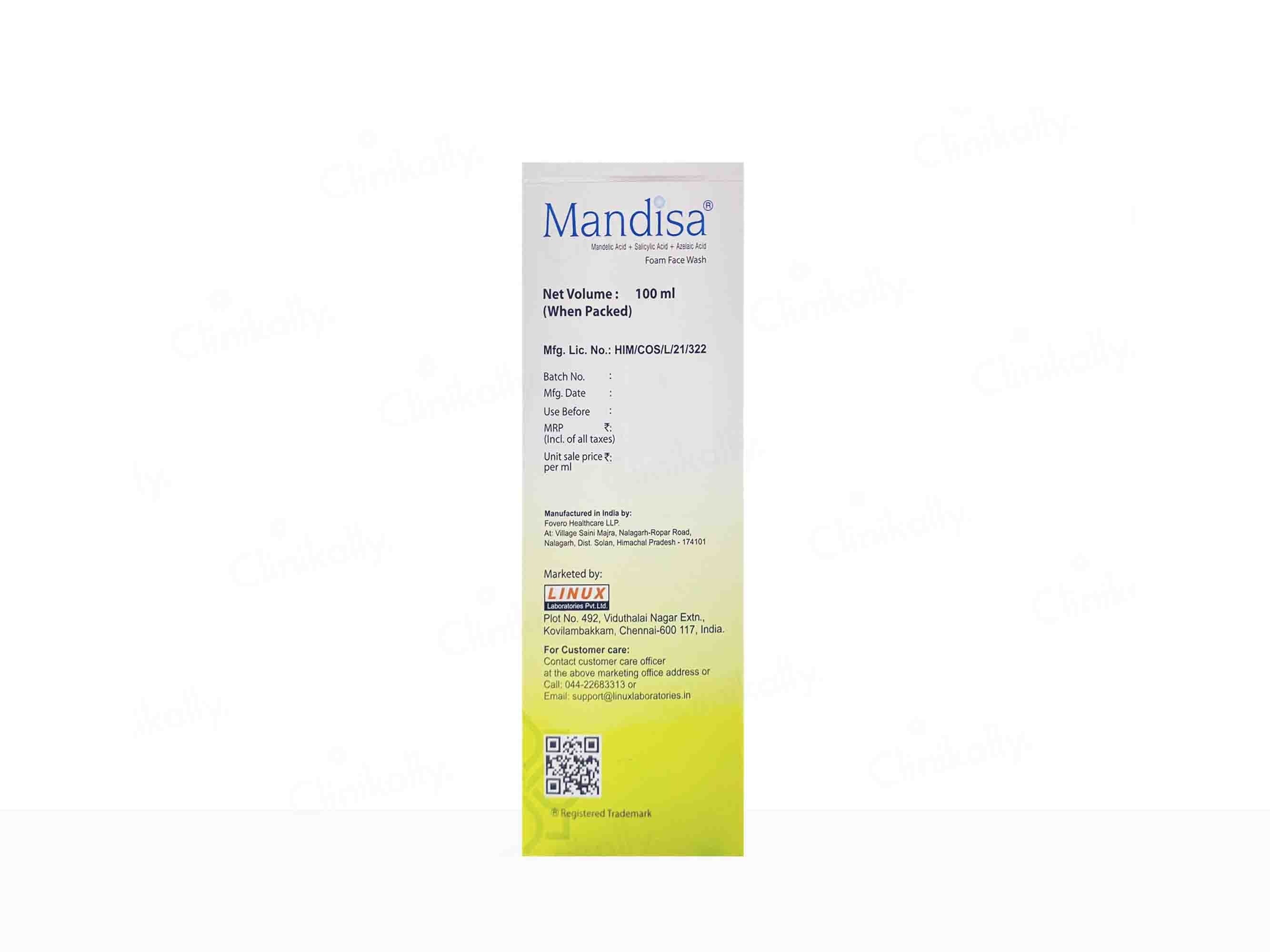 Mandisa Foam Face Wash