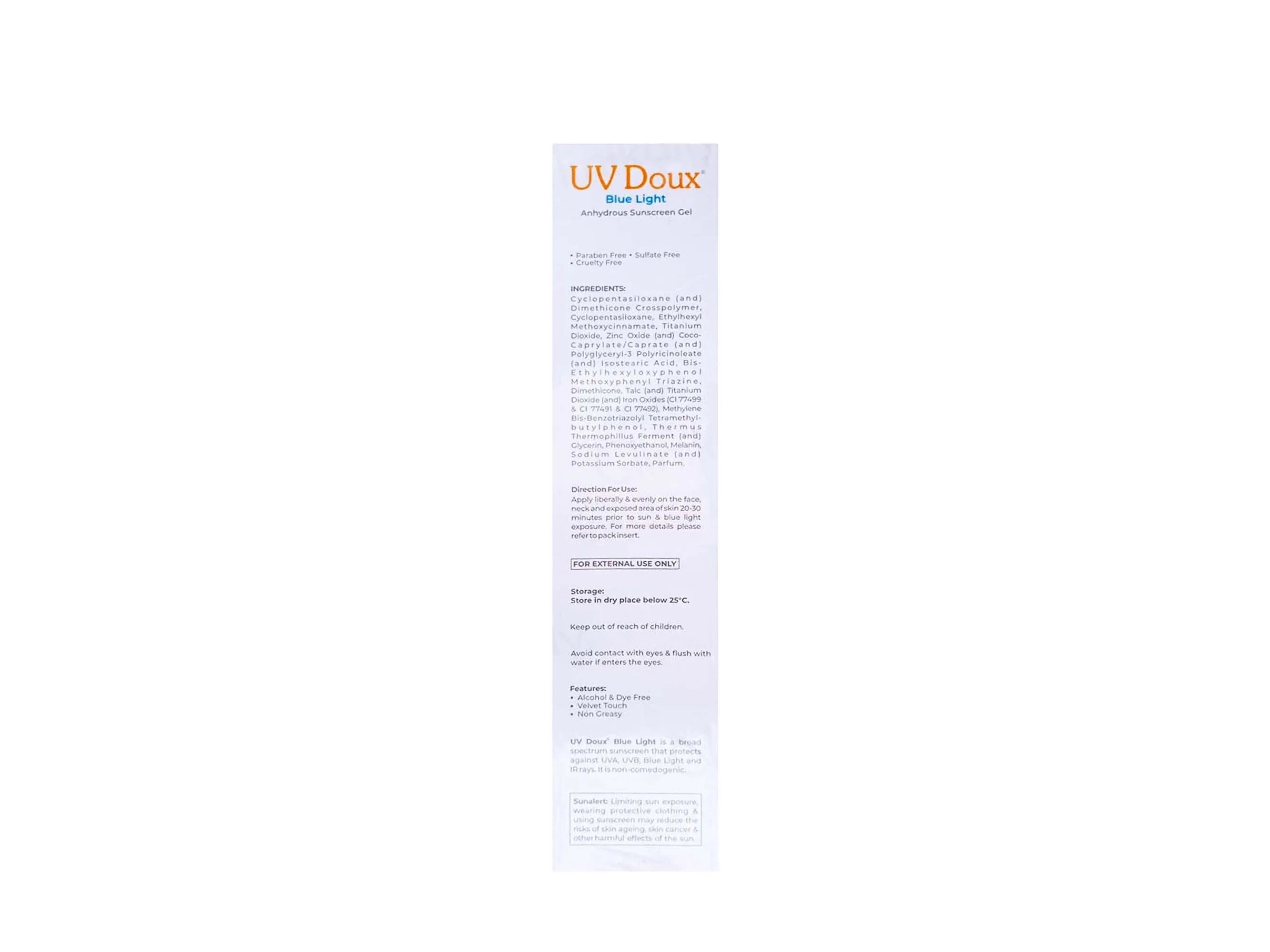 UV Doux Blue Light Anhydrous Sunscreen Gel SPF 50 PA+++