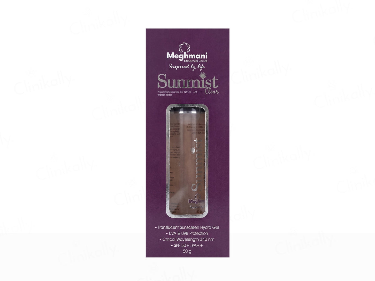 Sunmist Clear Translucent Sunscreen Gel SPF 50+ PA++